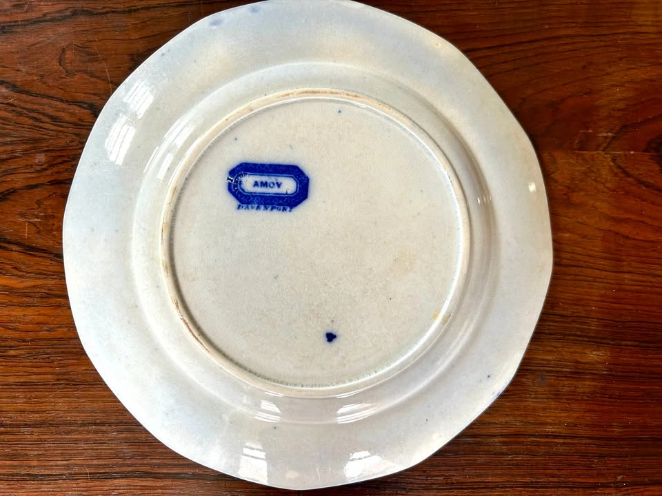 Antique Flow Blue Plate - "Amoy" by Davenport (c. 1844) - photo 2
