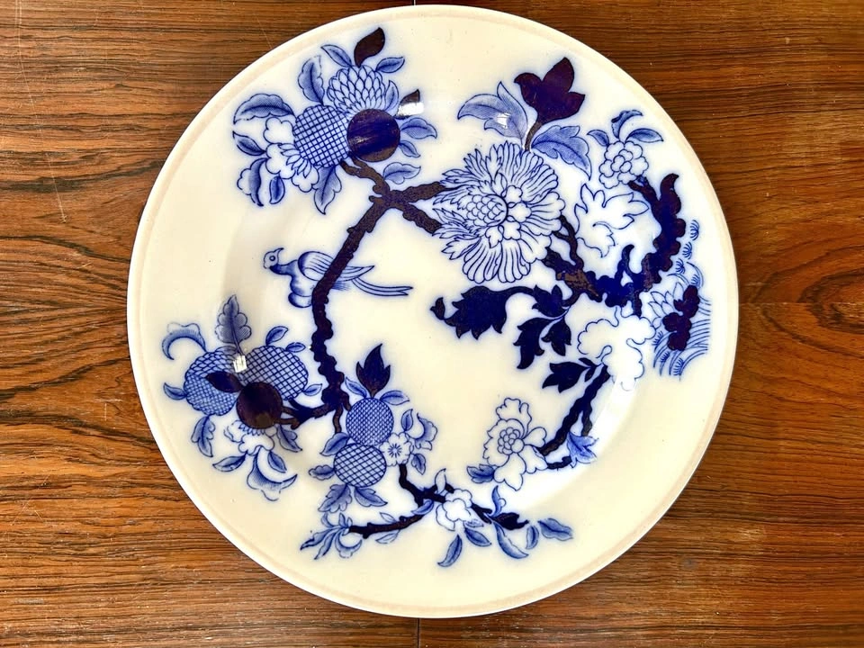 Antique English Ironstone Plate - Ashworth Bros. Chinoiserie