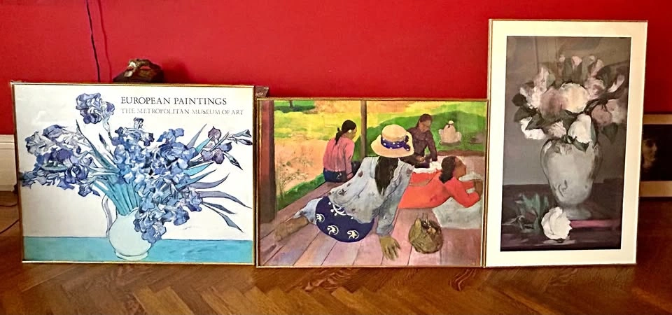 3 Large Framed Vintage Met Museum Art Posters