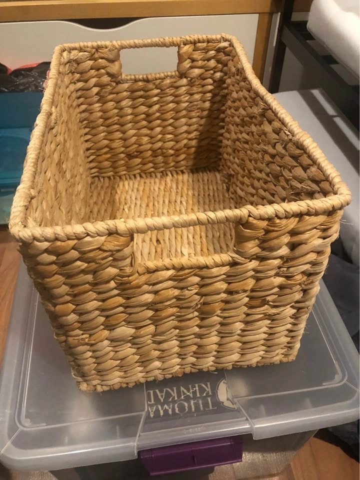 Woven Water Hyacinth Storage Basket - photo 2