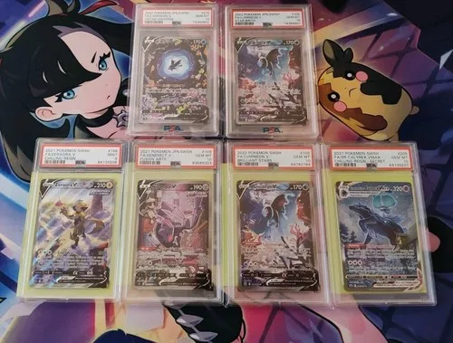 Calyrex, Zeraora, Genesect, Lumineon 6 Graded Pokémon PSA Bundle