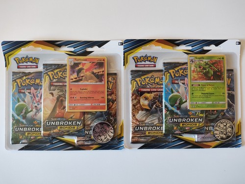 2 Unbroken Bonds 3-Pack Blisters (Typhlosion & Sceptile)