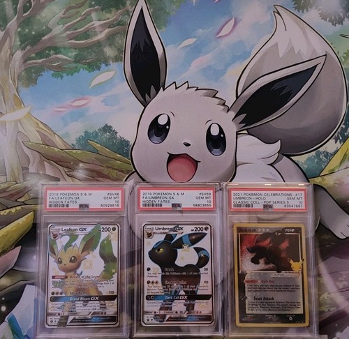 Umbreon, Leafeon ⭐ 3 Graded Pokémon PSA Bundle! ⭐