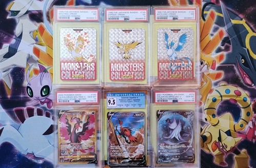 Moltres, Zapdos, Articuno 6 Graded Pokémon PSA/CGC Bundle