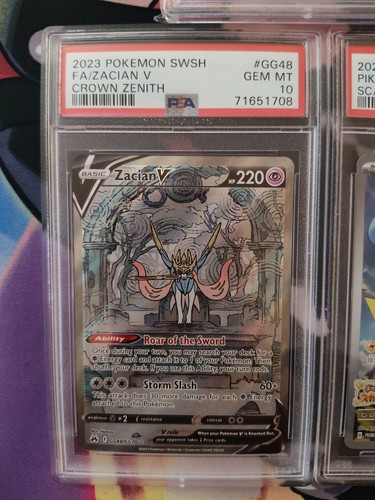 5 Graded Pokémon PSA Bundle: Miraidon, Koraidon, Zacian, Zamazen - photo 3