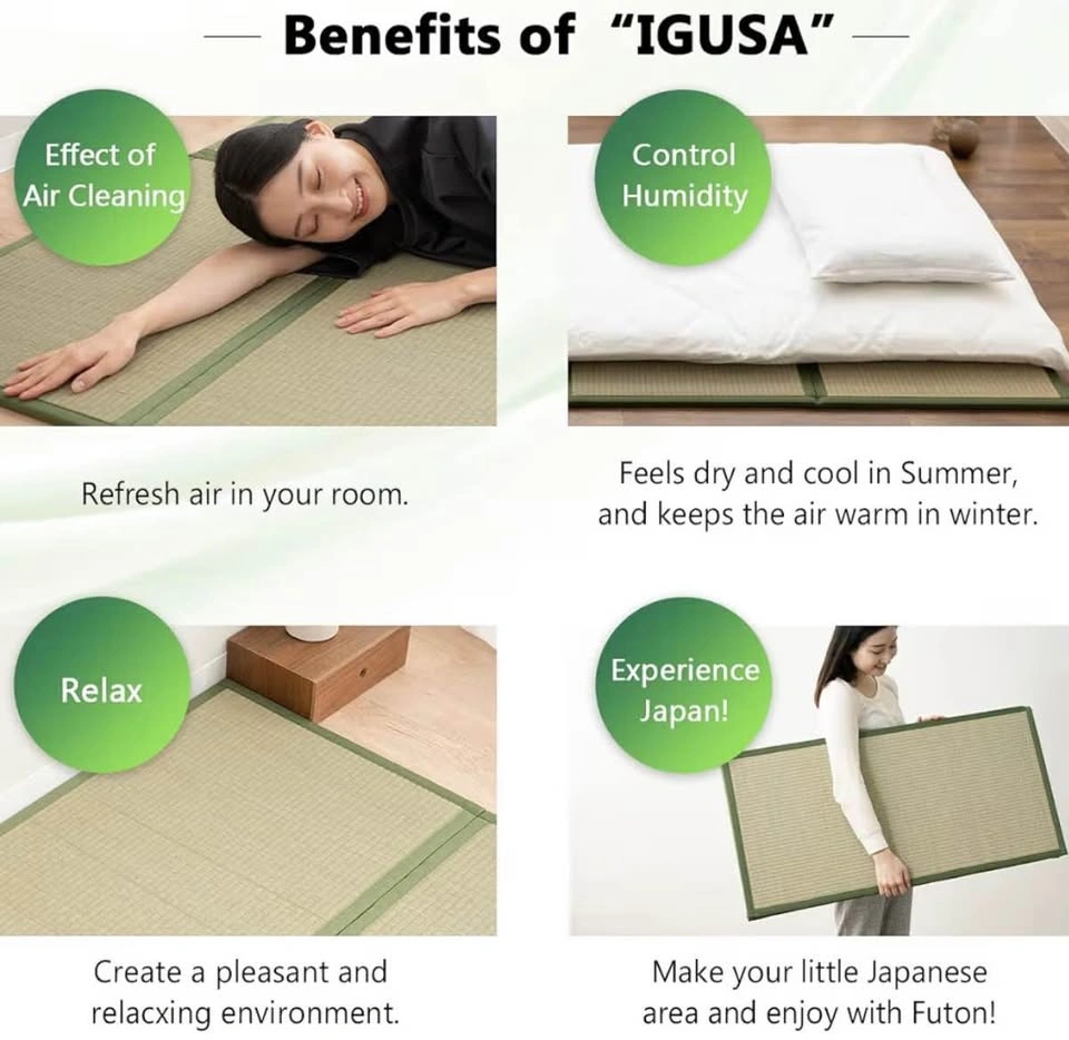 Brand New EMOOR Japanese Tatami Mat Natural Igusa, Full - photo 4