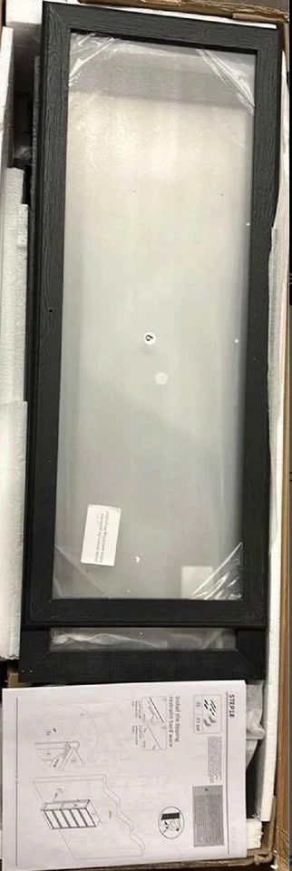 New in Box 3/4/5-Tier Metal Display Cabinet with Doors, Gray - photo 5