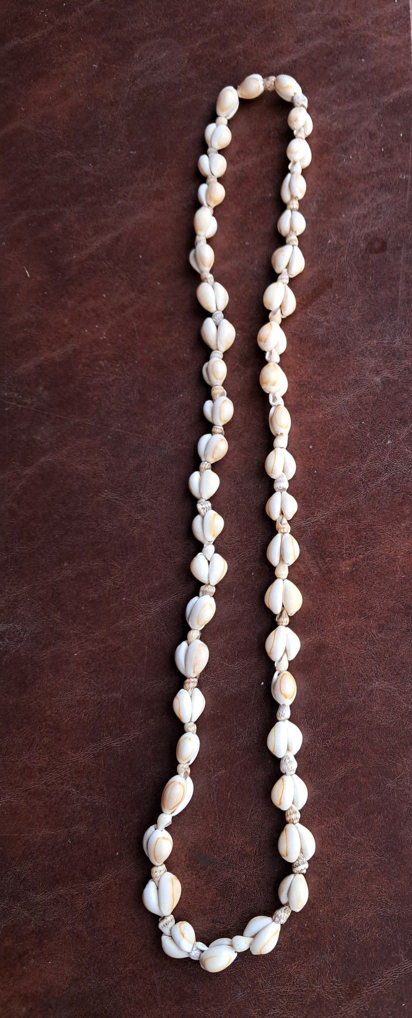 Sixteen and a half inches vintage handmaid natural coral shell n