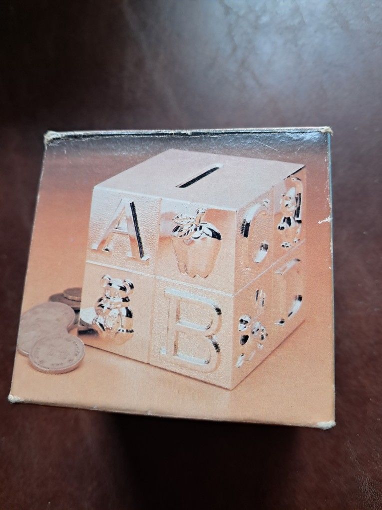 Silver plated block bank - photo 2