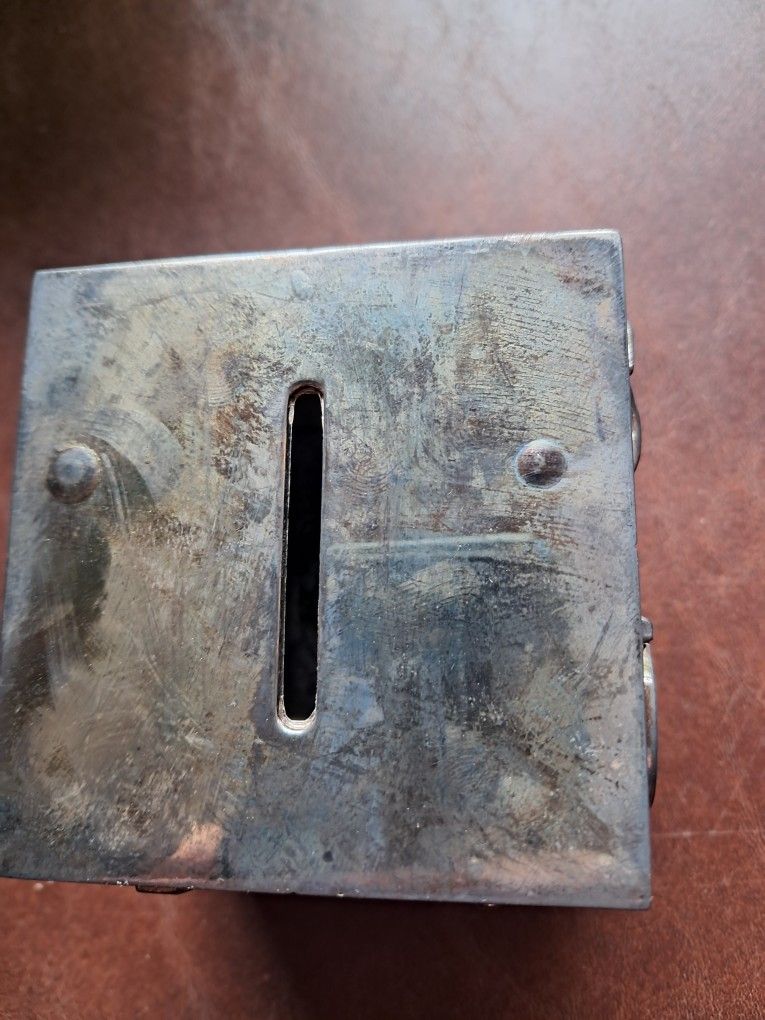 Silver plated block bank - photo 4