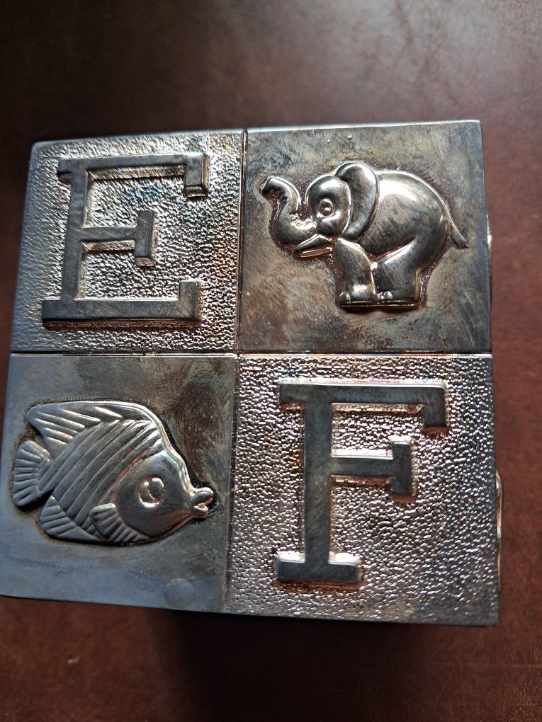 Silver plated block bank - photo 5