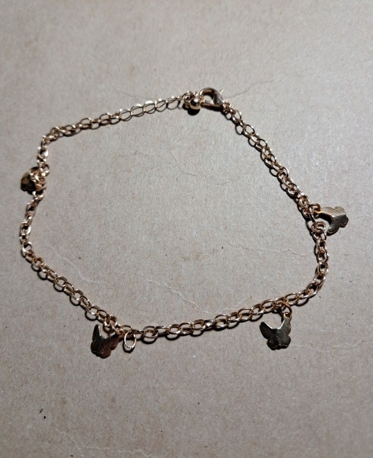 charm bracelet with butterflies