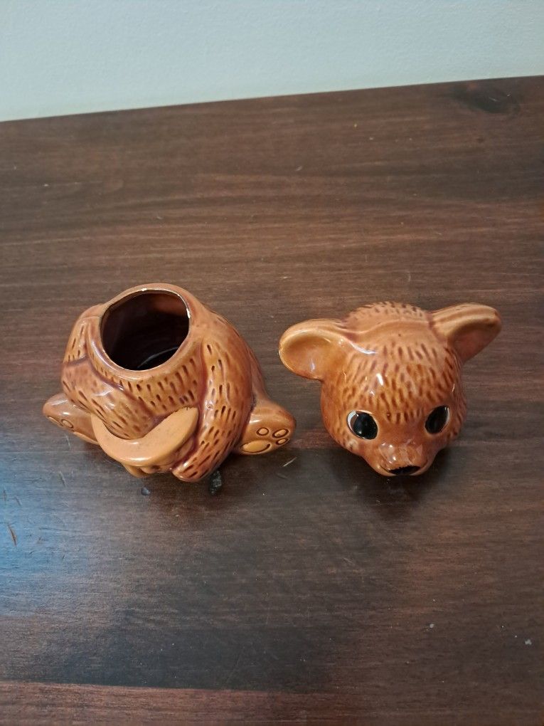 Vintage ceramic honeybear jar - photo 2