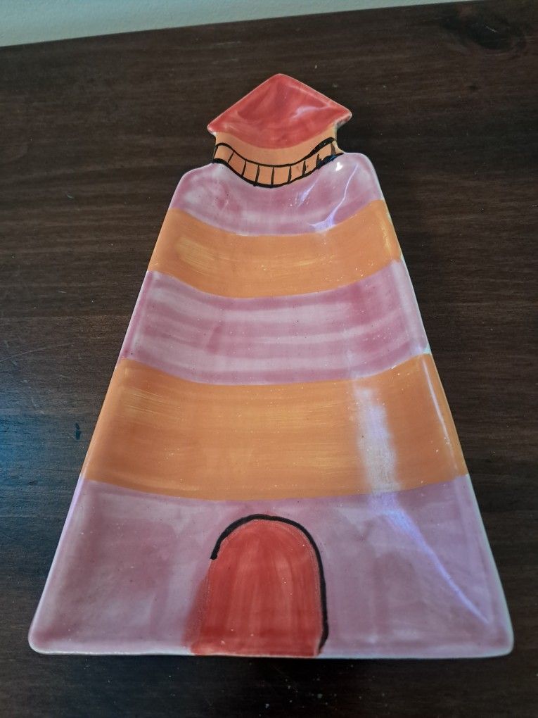 Hand painted lighthouse from italy