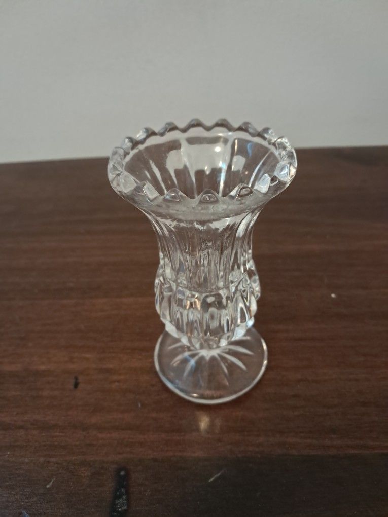Vintage crystal small vase from nineteen seventies
