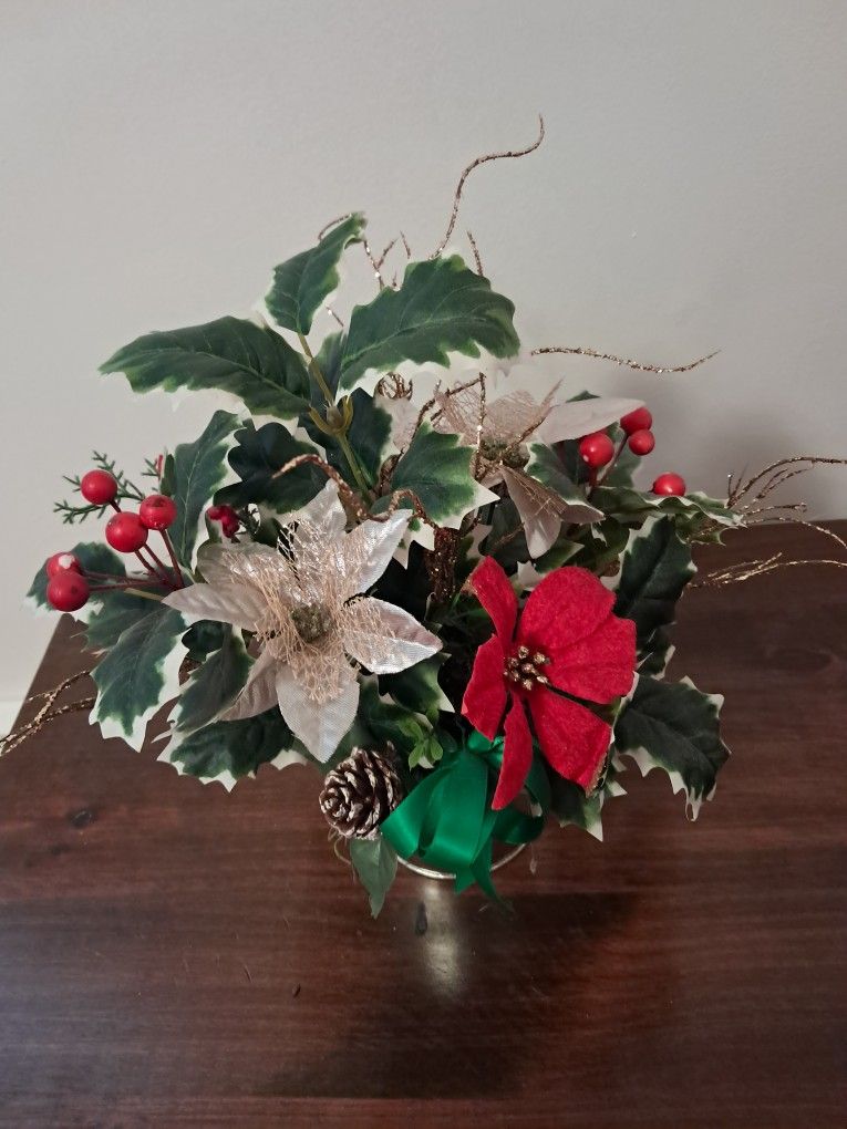 Handmade Christmas floral arrangement