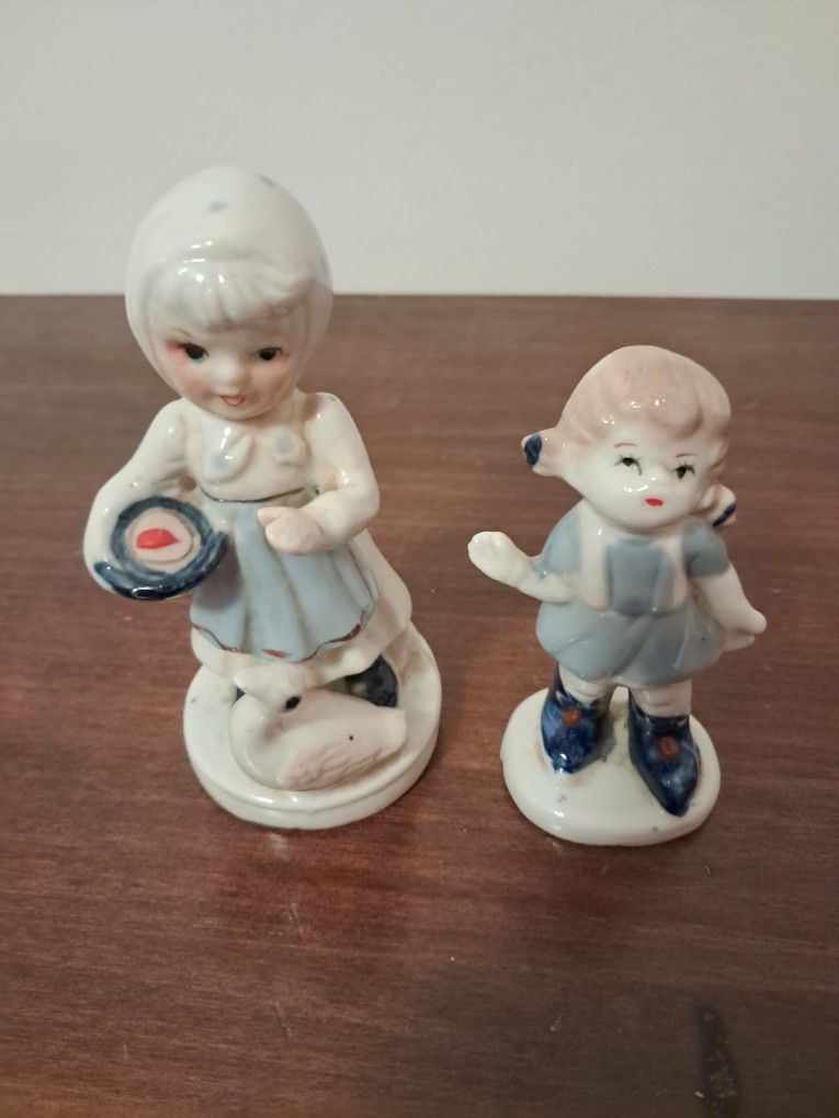 Vintage figurines mid twentieth century ceramic