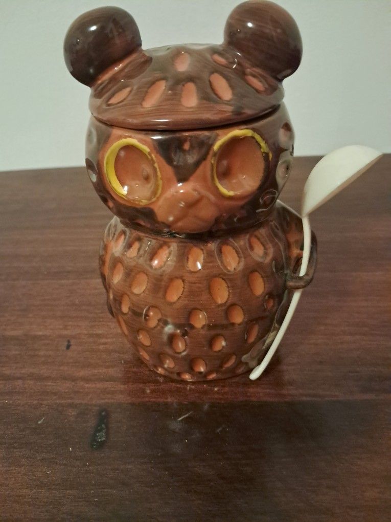 Vintage owl cookie jar