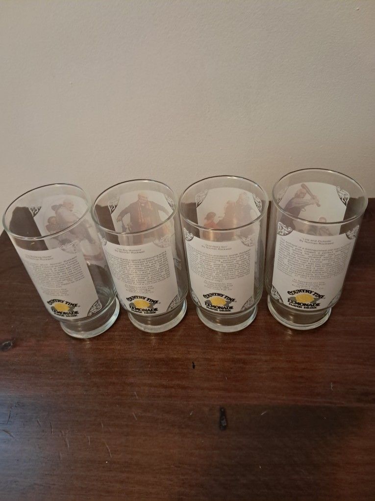 Norman rockwell country time lemonade glasses - photo 2