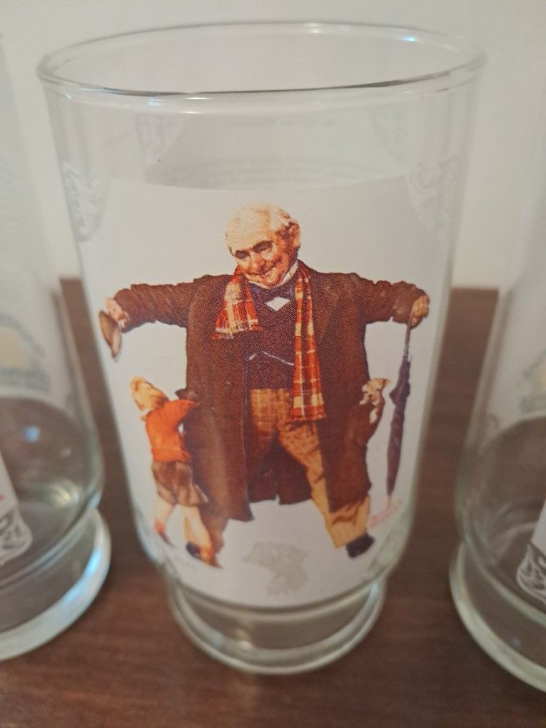 Norman rockwell country time lemonade glasses - photo 4