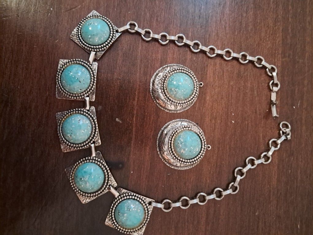 Necklace and earrings