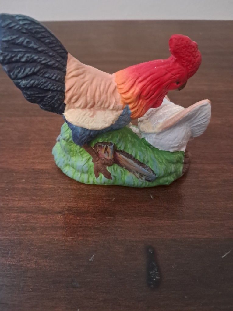 rooster and chicken fine porcelain - photo 4