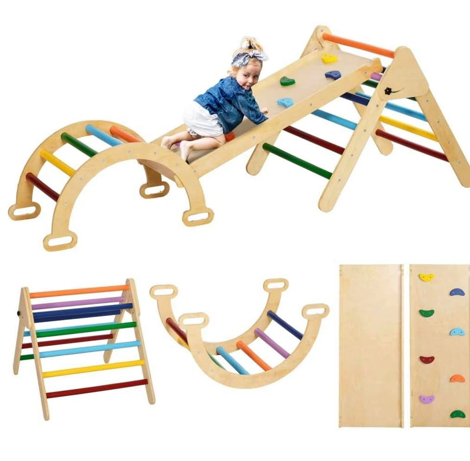 New in Box Qaba Pikler Triangle Set 5 in 1 Indoor Jungle Gym