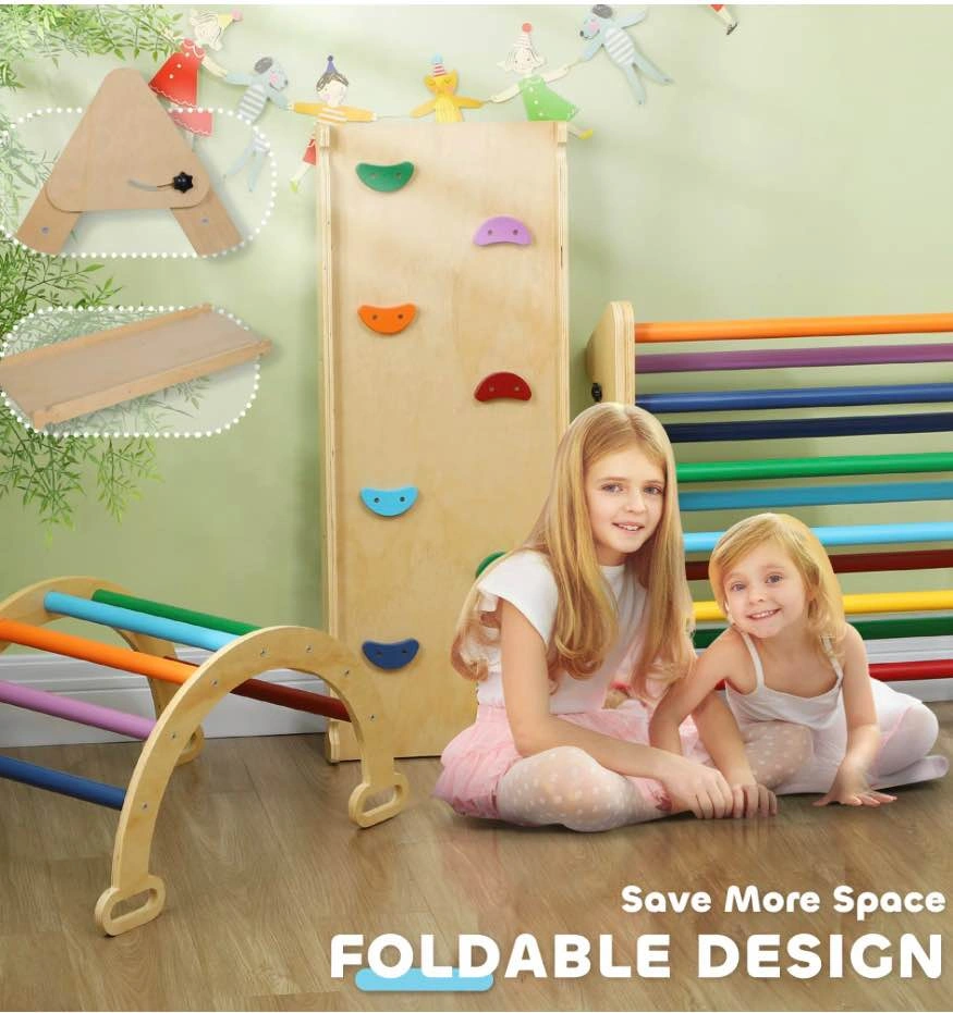 New in Box Qaba Pikler Triangle Set 5 in 1 Indoor Jungle Gym - photo 5
