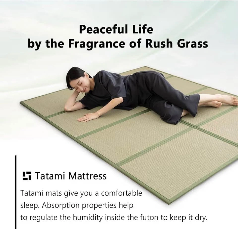 Brand New EMOOR Japanese Tatami Mat Natural Igusa, Full - photo 3