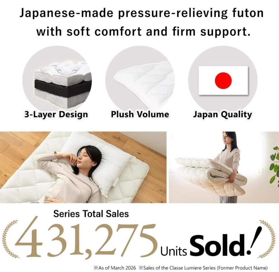 Factory Sealed EMOOR Japanese Futon Mattress Premium CLASSE Twin - photo 3