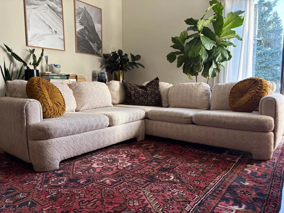 Vintage Skylar cream woven sectional - photo 2