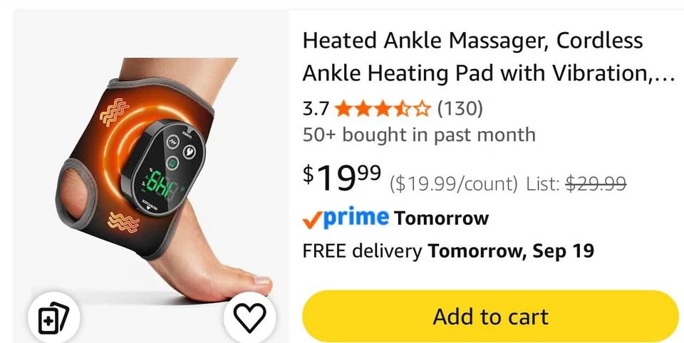 Heated vibrating ankle massager new - photo 5