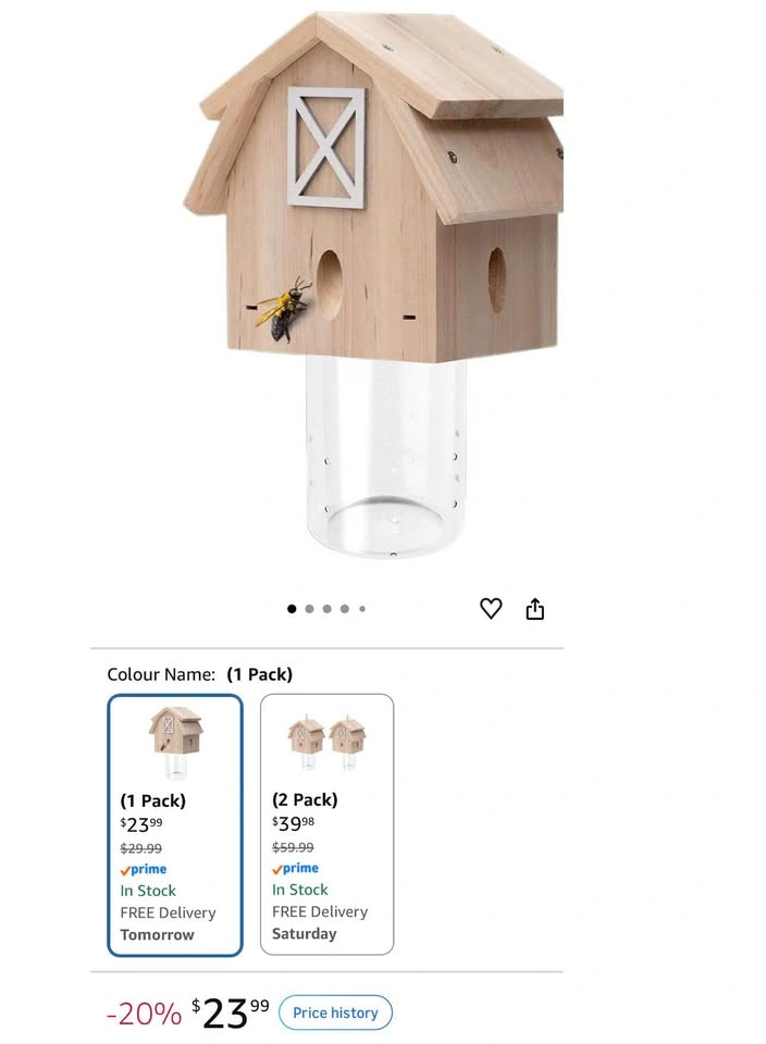 Wooden Carpenter Bee Trap House - photo 4