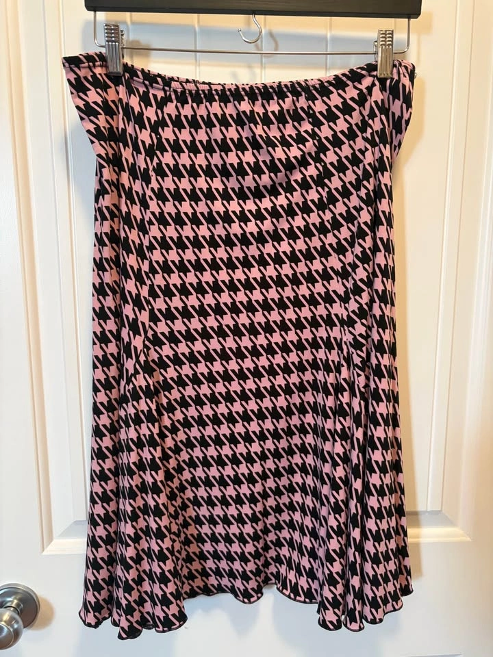 Baranda Pink Houndstooth 2-Piece Skirt Set Size M - photo 2