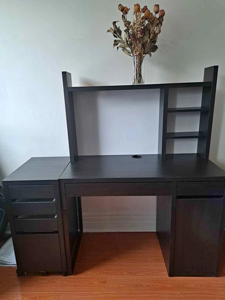 Desk and Filing Cabinet