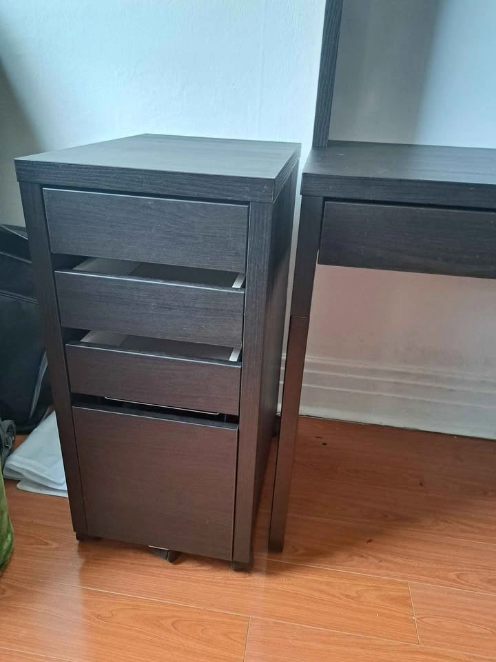 Desk and Filing Cabinet - photo 2