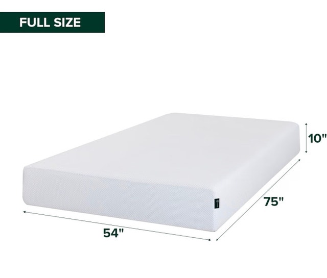 Brand new Zinus Full-size Mattress, 10” Cooling Gel Memory Foam