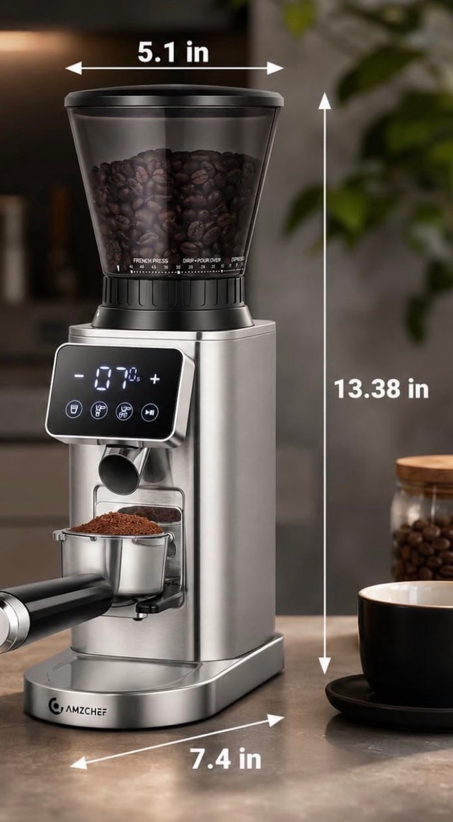 Coffee Grinder Electric, 48 Settings, Anti-Static - photo 3