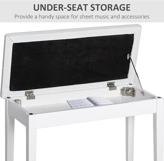 Piano Bench with cushion & storage - photo 4