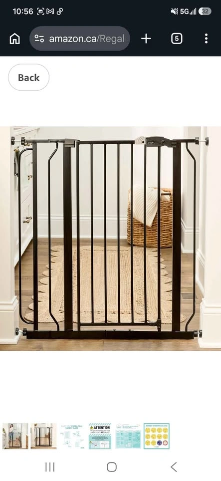 METAL WALK-THROUGH safety Baby Gate - Black - photo 2