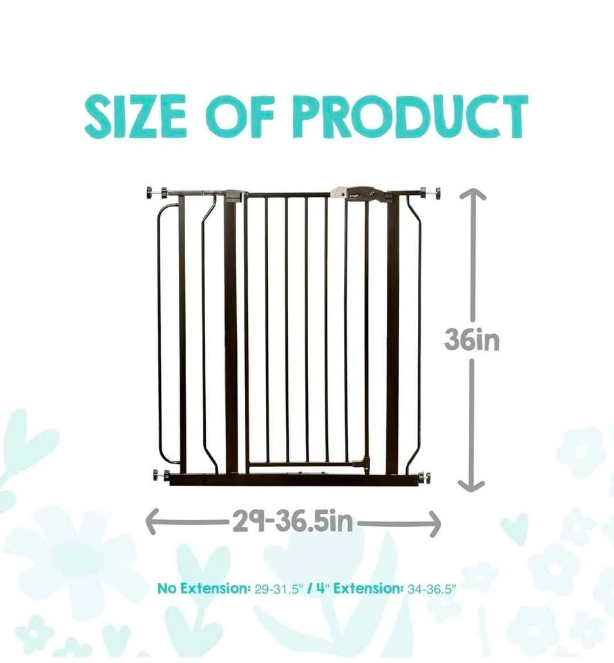 METAL WALK-THROUGH safety Baby Gate - Black - photo 4