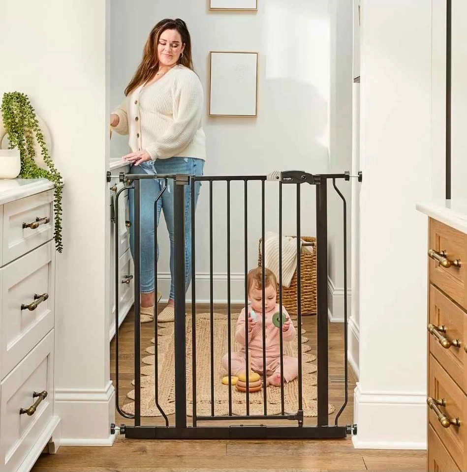 METAL WALK-THROUGH safety Baby Gate - Black - photo 5
