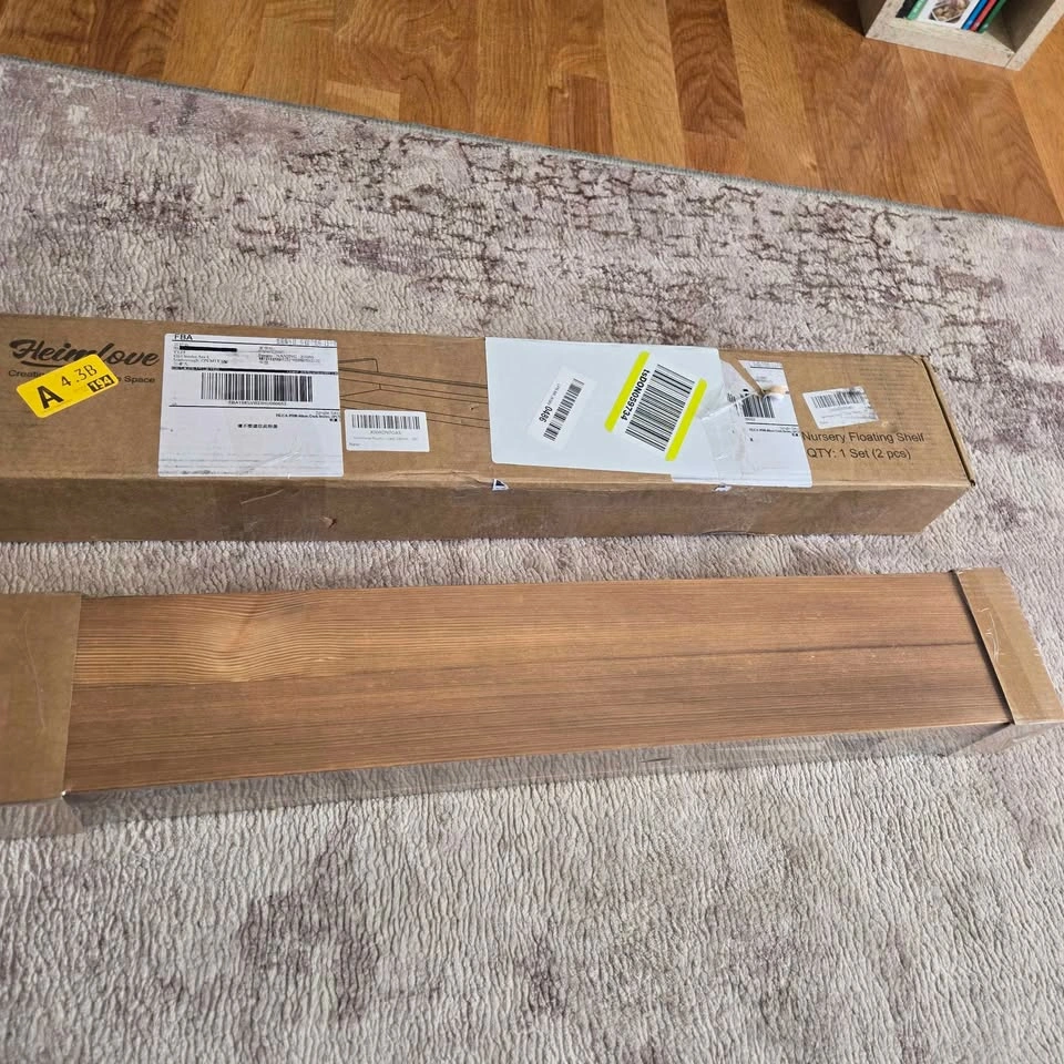2 pcs Heimlove floating shelves 4x24 inches (light brown) - photo 3