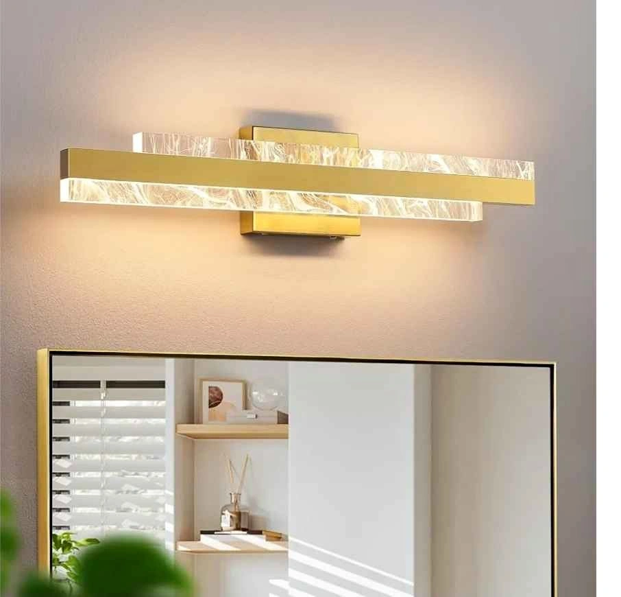 Modern Vanity Light: Brushed Gold 24 inch 28W Dimmable LED