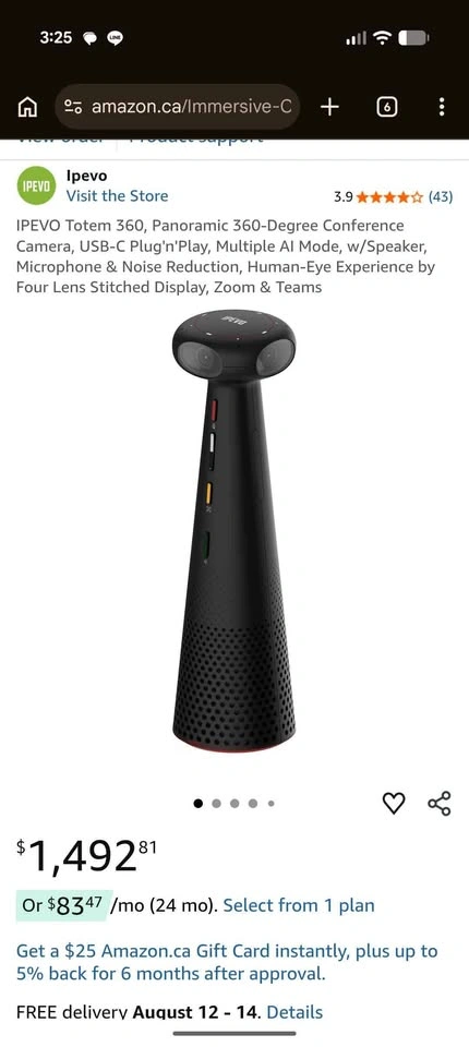 IPEVO Totem 360 Webcam - photo 3