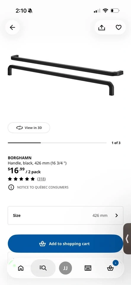 4 IKEA Borghamn handles - photo 4