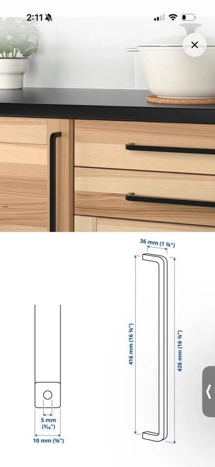 4 IKEA Borghamn handles - photo 5