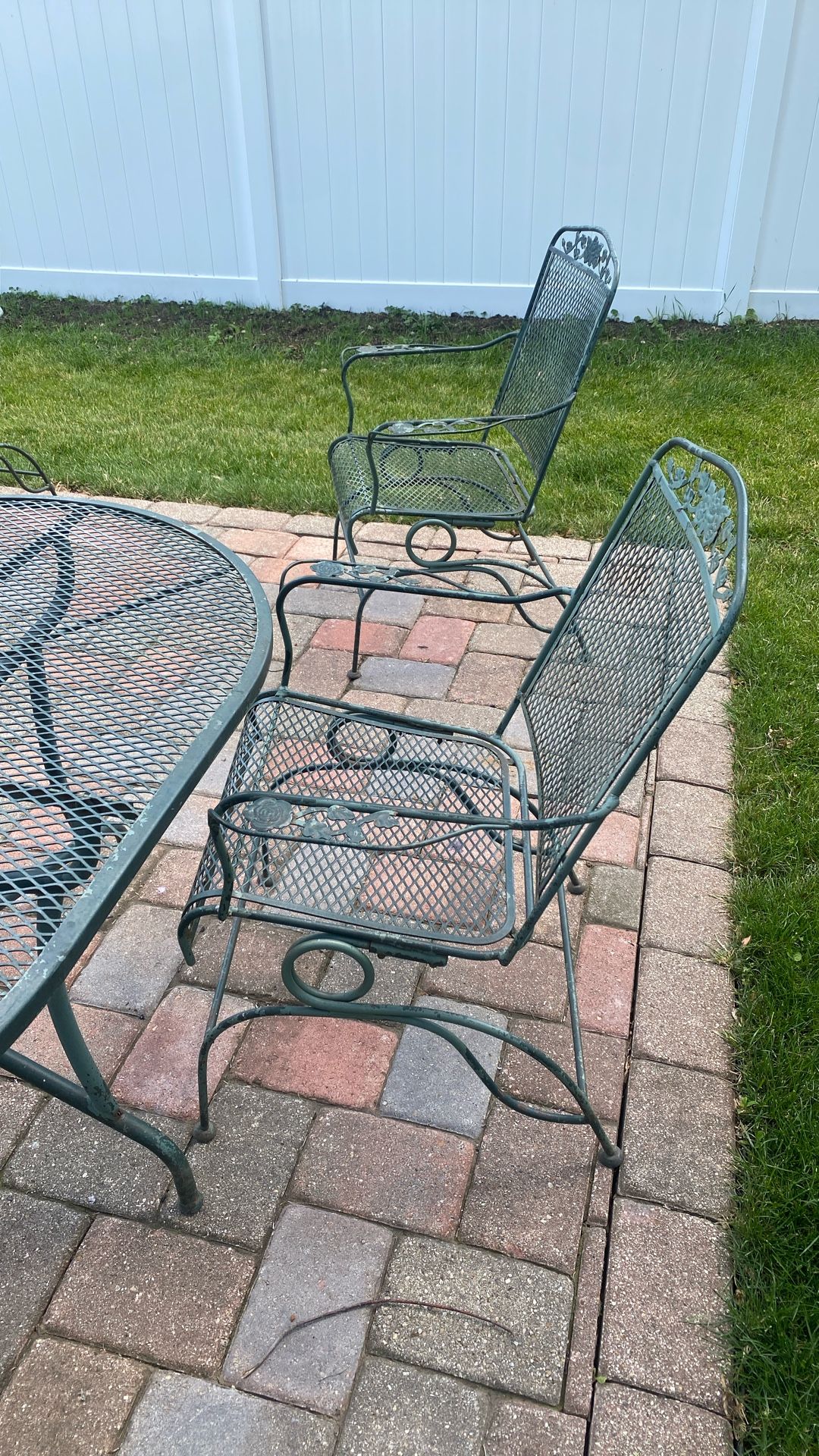 4 Chairs And Table Metal - photo 2