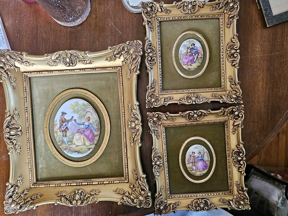 Porcelain cameo wall pictures
