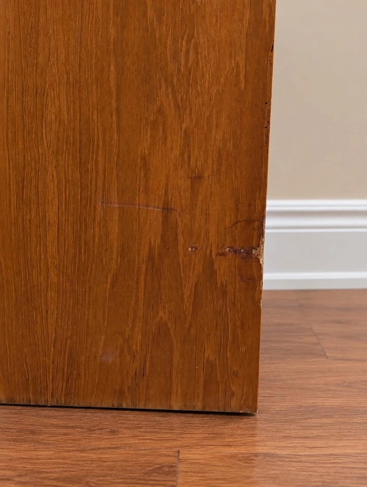 Vintage Teak Tall Bookcase | MCM Mid Century Display Shelf - photo 4